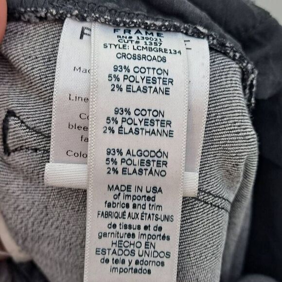 FRAME Denim Women's Le Crop Mini Boot Jean Crossroads Charcoal Wash size 29 - Picture 9 of 9